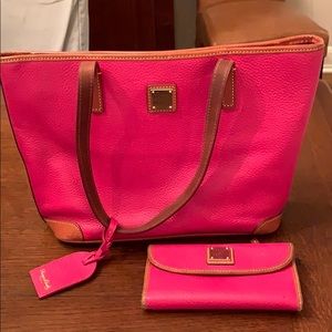 Pink Dooney and Bourke Purse and Wallet